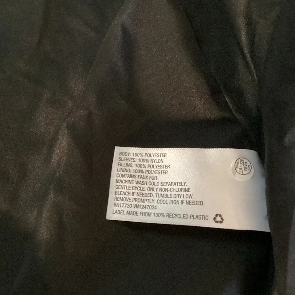 Original Use Sherpa Bomber Jacket Mens XS Black Quilted Fleece Streetwear